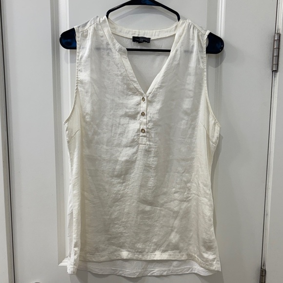 The Limited Tops - The Limited Cream Sleeveless Blouse